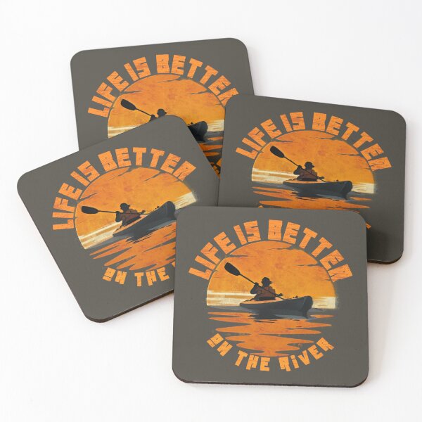 Item preview, Life is better on the river Retro Kayaking Art designed and sold by Tshirtart.