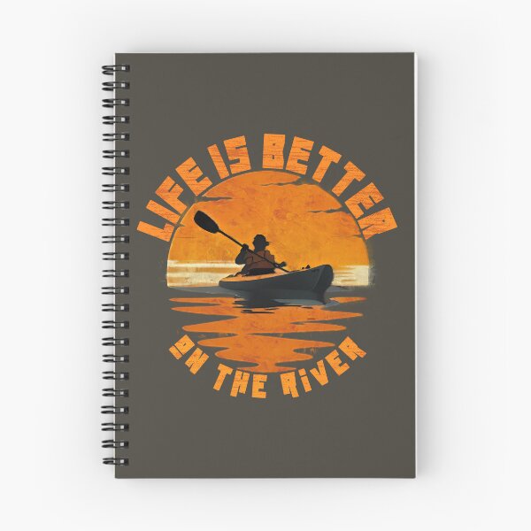 Item preview, Life is better on the river Retro Kayaking Art designed and sold by Tshirtart.