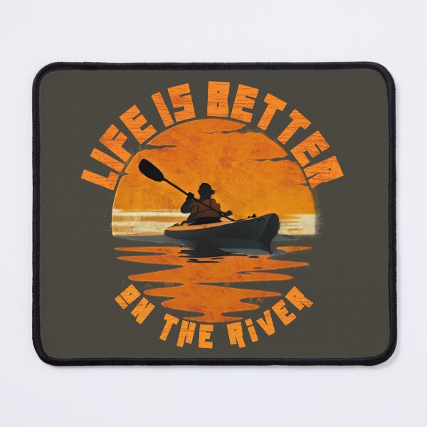 Item preview, Life is better on the river Retro Kayaking Art designed and sold by Tshirtart.