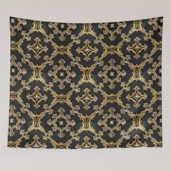 Item preview, victorian style elegant  luxury pattern with gold and silver  designed and sold by metebf.