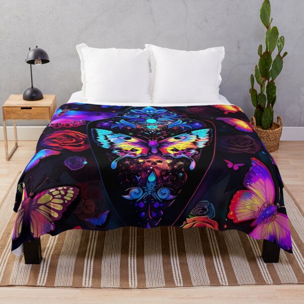 Item preview, neon butterfly collage print designed and sold by dcrc.