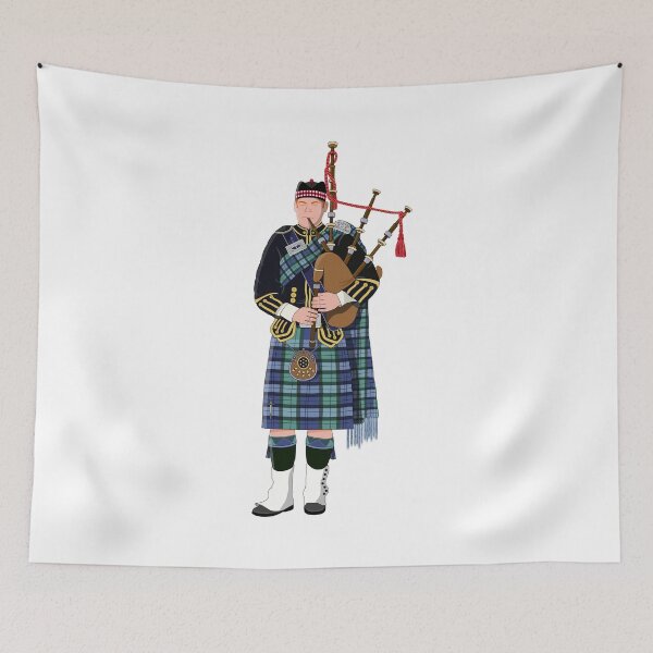 Item preview, Scottish Bagpiper designed and sold by Sfumata Illustration.