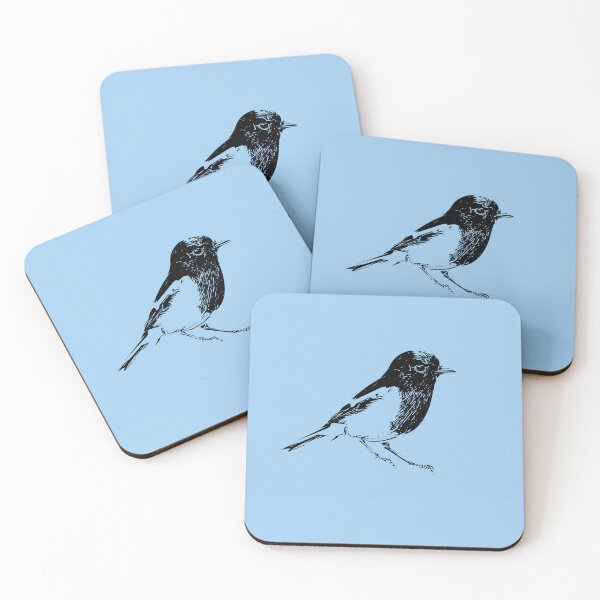 Item preview, Red-capped Robin Black Design  designed and sold by designsasstultd.