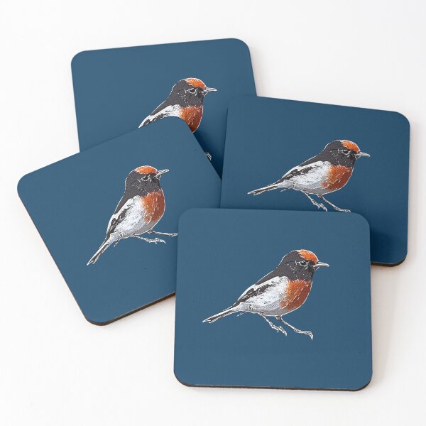 Item preview, Red-capped Robin White Alternate Design  designed and sold by designsasstultd.
