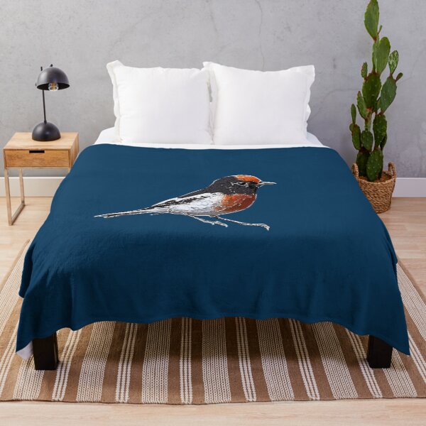 Item preview, Red-capped Robin White Alternate Design designed and sold by designsasstultd.