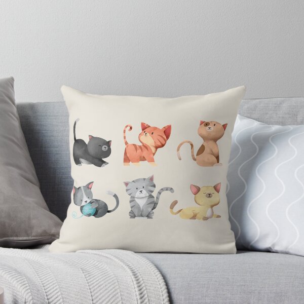 Item preview, Funny Cute Watercolor Cats Playing designed and sold by PinkCrushed.