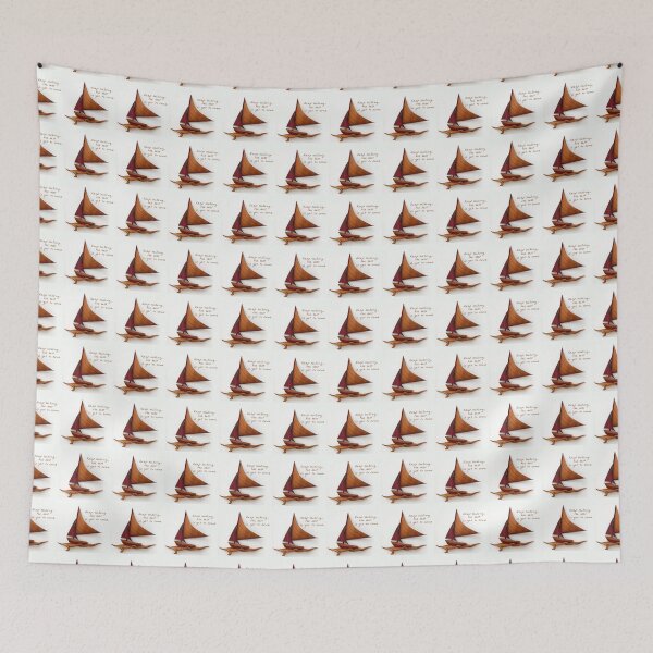 Item preview, Sailing Towards Hope: Wooden Boat Art designed and sold by krishdesignssl.