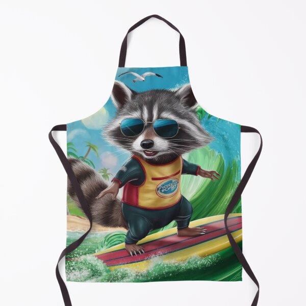 Item preview, "RACCOON SURFING ". Funny mapache  designed and sold by Obinne.