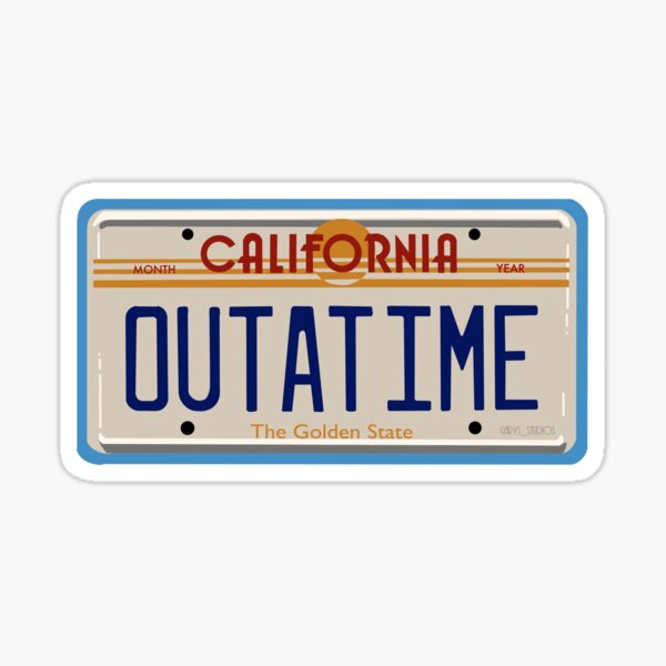 Item preview, OUTATIME Back to the Future licence plate designed and sold by garvs-studios.