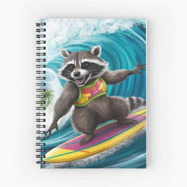 Item preview, "MAPACHE SURFING " RACCOON SURFING LOVER  designed and sold by Obinne.