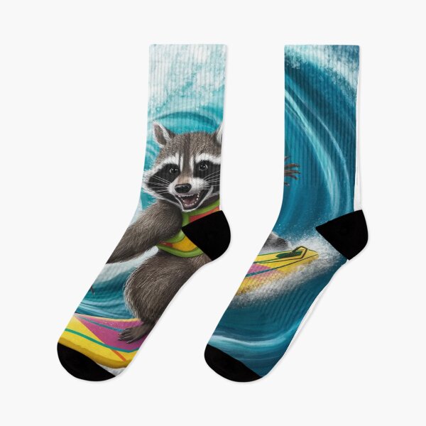 Item preview, "MAPACHE SURFING " RACCOON SURFING LOVER  designed and sold by Obinne.