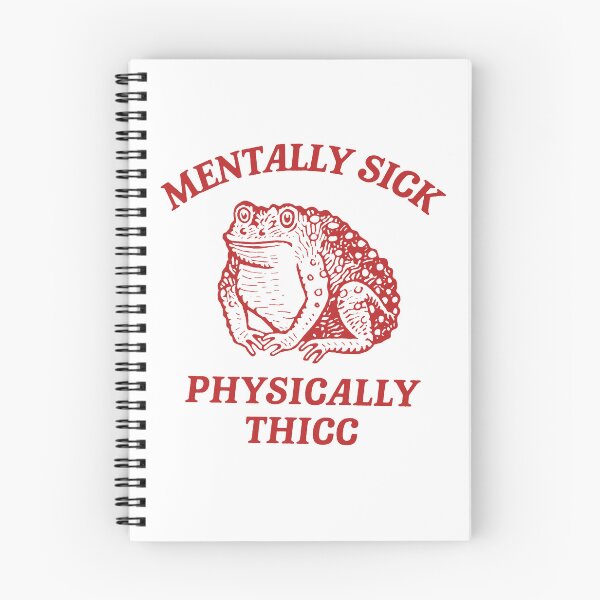Item preview, Quirky Chubby Red Frog Design - Mentally Sick Physically Thicc - Funny Animal Graphic designed and sold by SickStyleShop.