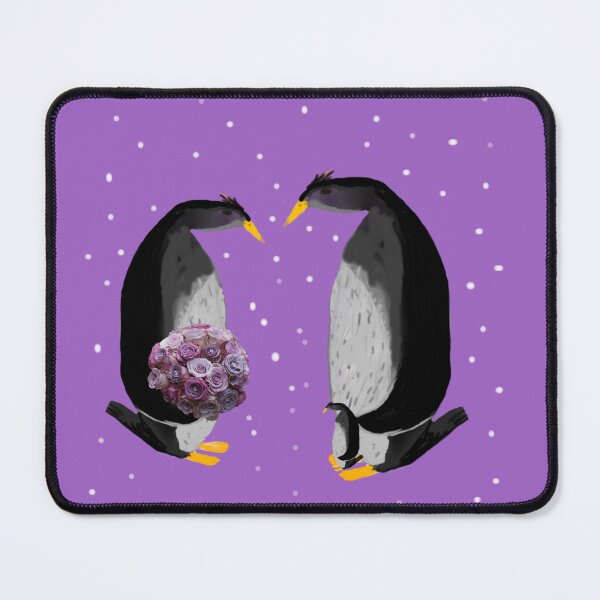 Item preview, Penguins with rose bunch designed and sold by OllieandQuinn.