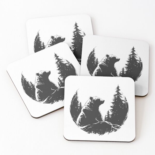 Item preview, Silhouette black and white bear // Aesthetic bear // bear Portrait // yin yang designed and sold by SMARTKIT  DESIGNAGENCY.