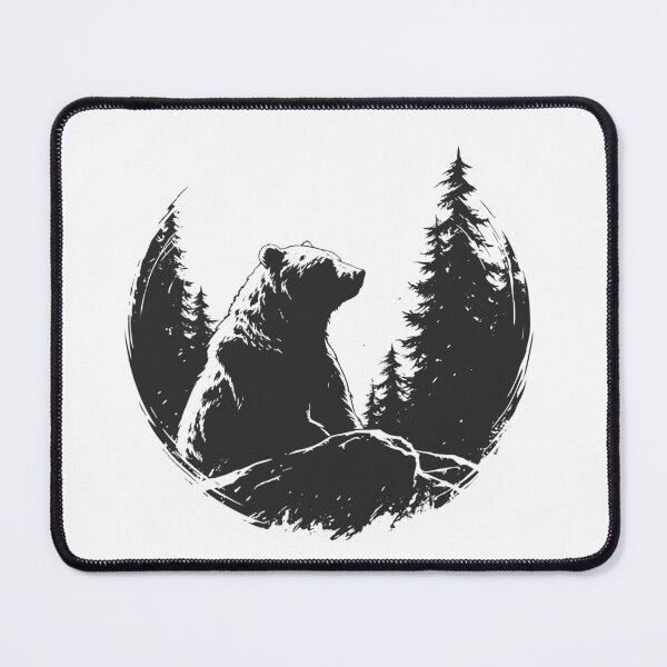 Item preview, Silhouette black and white bear // Aesthetic bear // bear Portrait // yin yang designed and sold by SMARTKIT  DESIGNAGENCY.