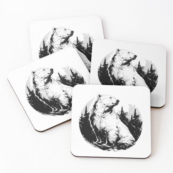 Item preview, Silhouette black and white bear // Aesthetic bear // bear Portrait // yin yang designed and sold by SMARTKIT  DESIGNAGENCY.