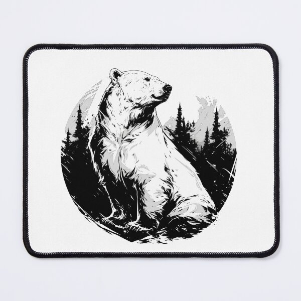 Item preview, Silhouette black and white bear // Aesthetic bear // bear Portrait // yin yang designed and sold by SMARTKIT  DESIGNAGENCY.