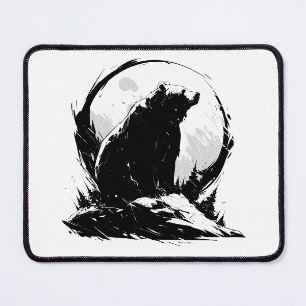 Item preview, Silhouette black and white bear // Aesthetic bear // bear Portrait // yin yang designed and sold by SMARTKIT  DESIGNAGENCY.