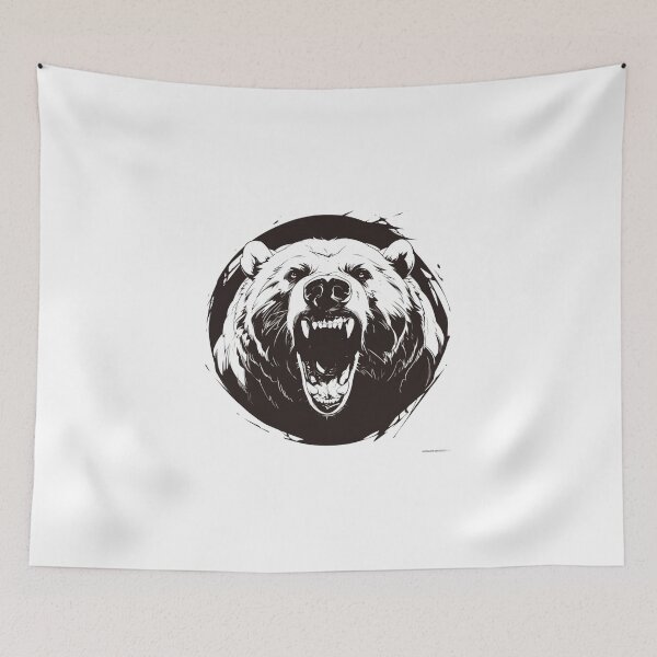 Item preview, Silhouette black and white bear // Aesthetic bear // bear Portrait // yin yang designed and sold by SMARTKIT  DESIGNAGENCY.