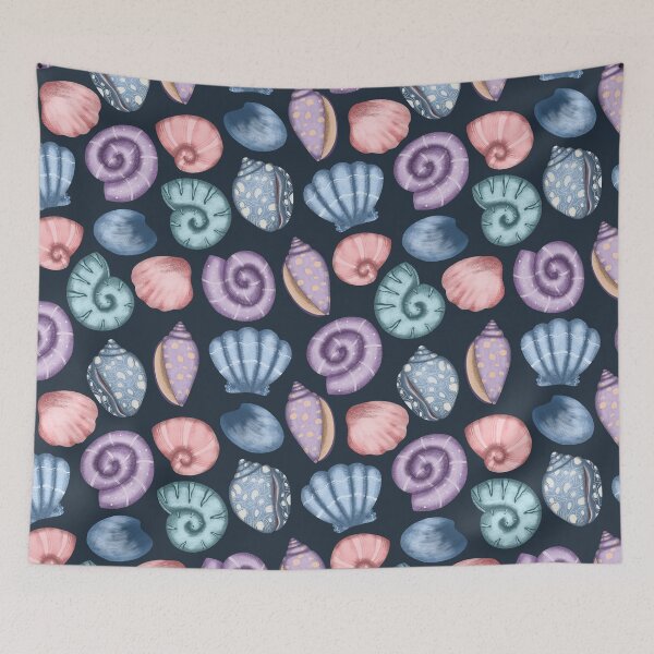 Item preview, Sea treasures seamless pattern designed and sold by pinkyfish1010.