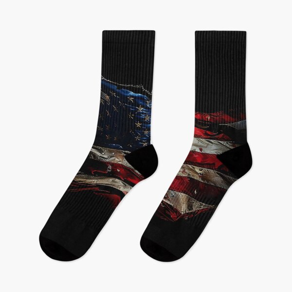 Item preview, weathered and frayed american flag print designed and sold by dcrc.