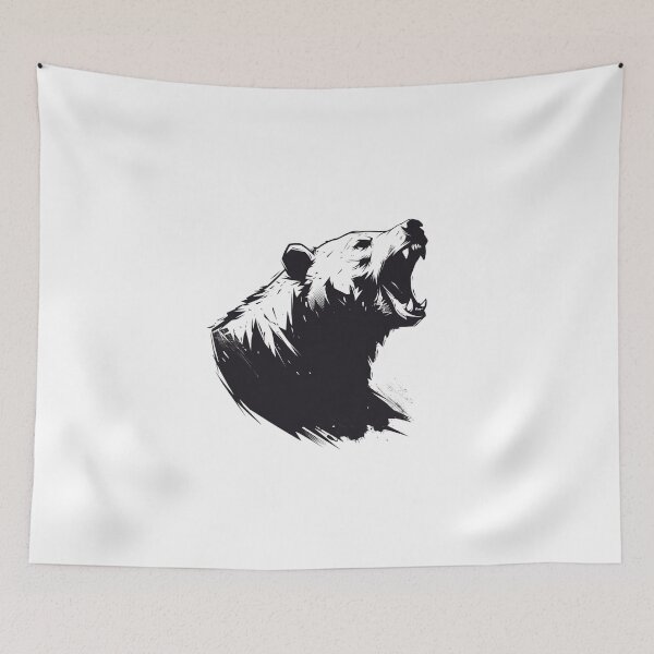 Item preview, Silhouette black and white bear // Aesthetic bear // bear Portrait // yin yang designed and sold by SMARTKIT  DESIGNAGENCY.