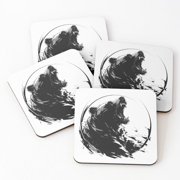 Item preview, Silhouette black and white bear // Aesthetic bear // bear Portrait // yin yang designed and sold by SMARTKIT  DESIGNAGENCY.