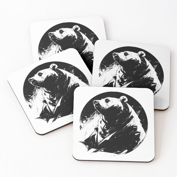 Item preview, Silhouette black and white bear // Aesthetic bear // bear Portrait // yin yang designed and sold by SMARTKIT  DESIGNAGENCY.