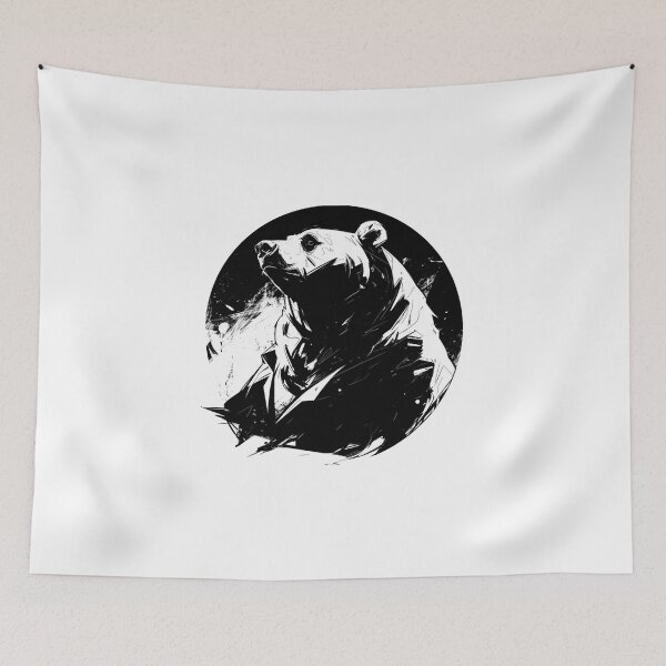 Item preview, Silhouette black and white bear // Aesthetic bear // bear Portrait // yin yang designed and sold by SMARTKIT  DESIGNAGENCY.
