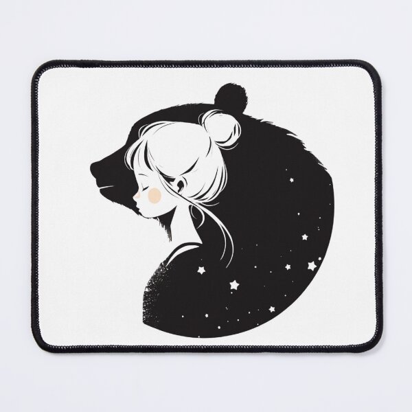 Item preview, Silhouette black and white bear // Aesthetic bear // bear Portrait // yin yang designed and sold by SMARTKIT  DESIGNAGENCY.