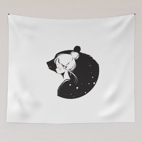 Item preview, Silhouette black and white bear // Aesthetic bear // bear Portrait // yin yang designed and sold by SMARTKIT  DESIGNAGENCY.