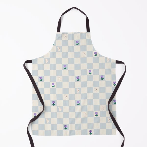 Item preview, Checkered Pattern with Tulips and Rabbits designed and sold by thanhmaiids96.