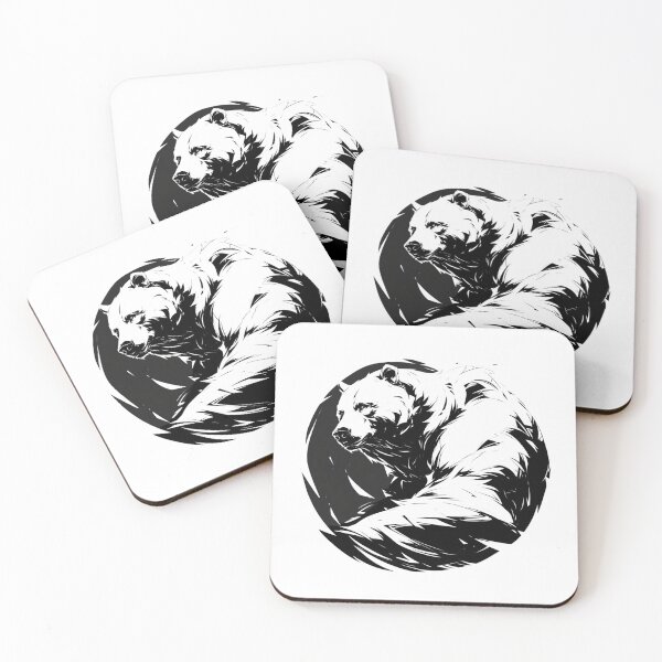 Item preview, Silhouette black and white bear // Aesthetic bear // bear Portrait // yin yang designed and sold by SMARTKIT  DESIGNAGENCY.