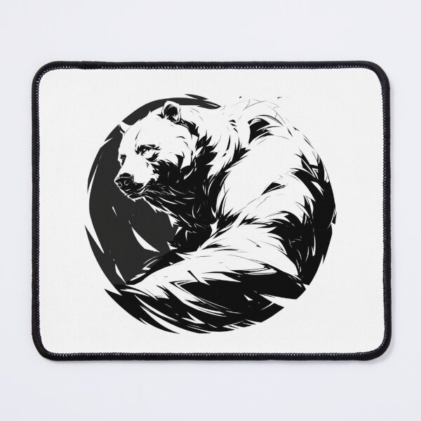 Item preview, Silhouette black and white bear // Aesthetic bear // bear Portrait // yin yang designed and sold by SMARTKIT  DESIGNAGENCY.