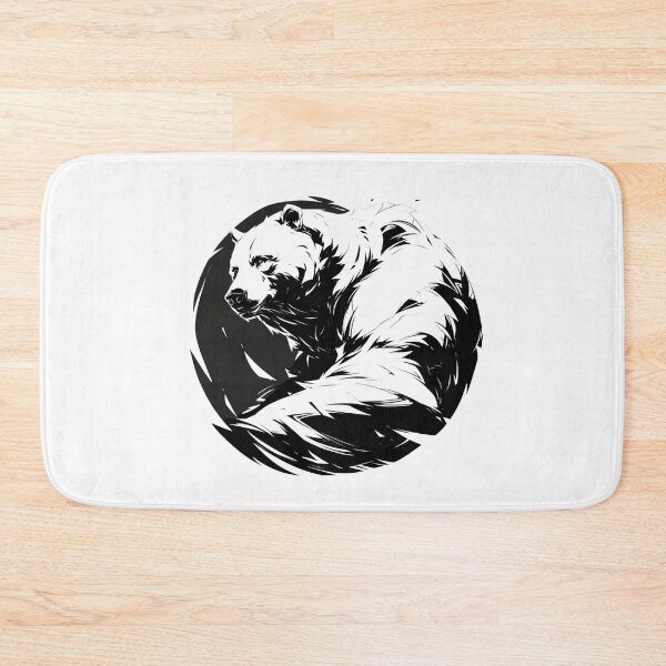 Item preview, Silhouette black and white bear // Aesthetic bear // bear Portrait // yin yang designed and sold by SMARTKIT  DESIGNAGENCY.