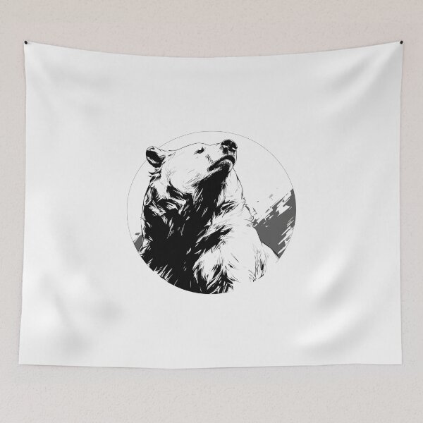 Item preview, Silhouette black and white bear // Aesthetic bear // bear Portrait // yin yang designed and sold by SMARTKIT  DESIGNAGENCY.