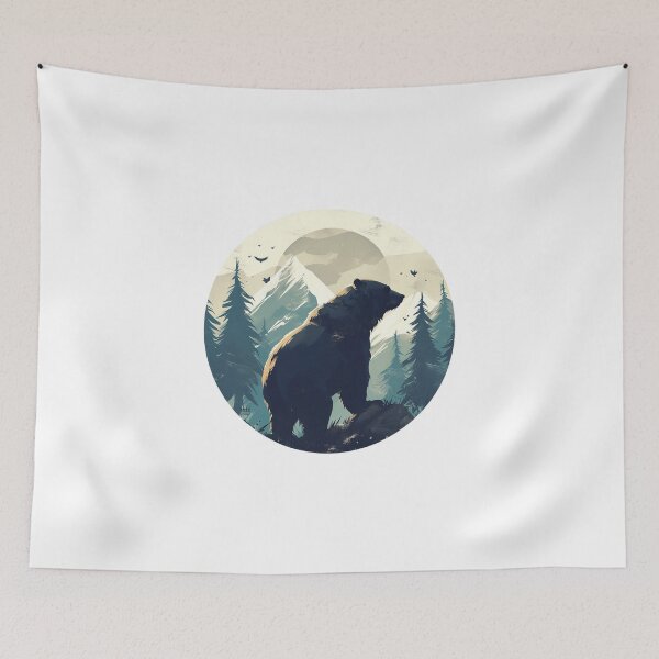 Item preview, Silhouette black and white bear // Aesthetic bear // bear Portrait // yin yang designed and sold by SMARTKIT  DESIGNAGENCY.