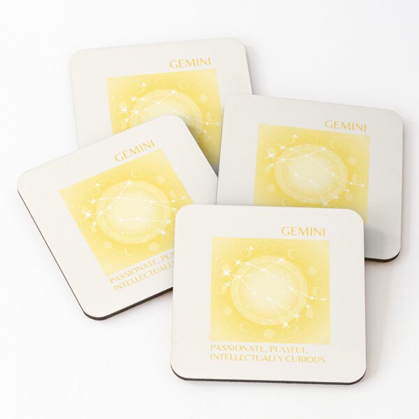 Item preview, Gemini, Gemini Sign, Gemini Zodiac, Yellow Aura Gradient designed and sold by Magic Love Art Print.