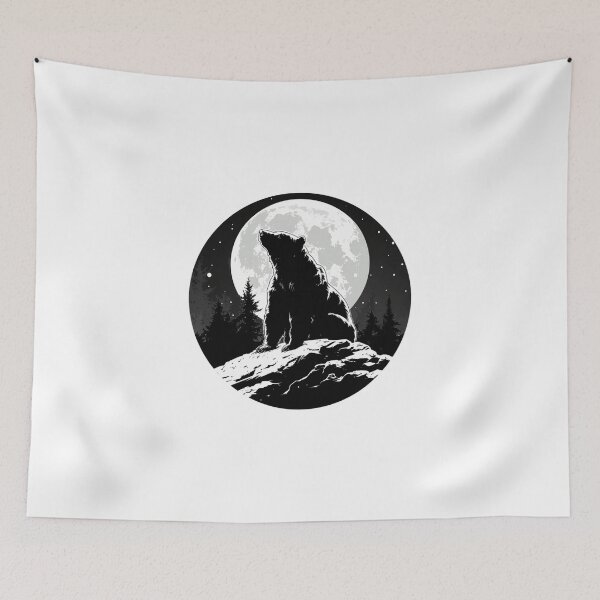 Item preview, Silhouette black and white bear // Aesthetic bear // bear Portrait // yin yang designed and sold by SMARTKIT  DESIGNAGENCY.