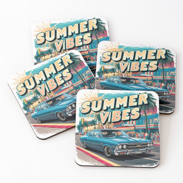 Item preview, Classic Vintage Car Chevy Chevrolet Nova Summer Vibes designed and sold by signenordic.