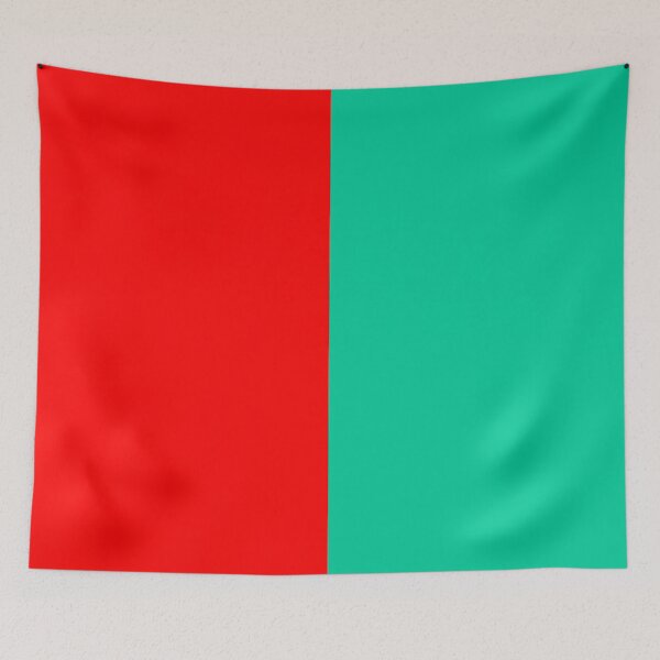 Item preview, Red Teal Two Tone Color Split designed and sold by PatternTitan.