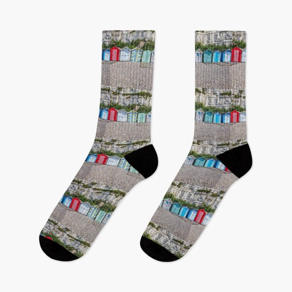 Item preview, Row Of Beach Huts on Beer Beach, Devon, UK designed and sold by Paul Thompson Photography.