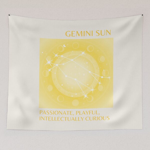 Item preview, Gemini, Gemini Sun Sign, Gemini Zodiac, Yellow Aura Gradient designed and sold by Magic Love Art Print.