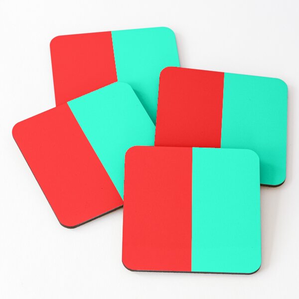 Item preview, Red Turquoise Two Tone Color Split designed and sold by PatternTitan.