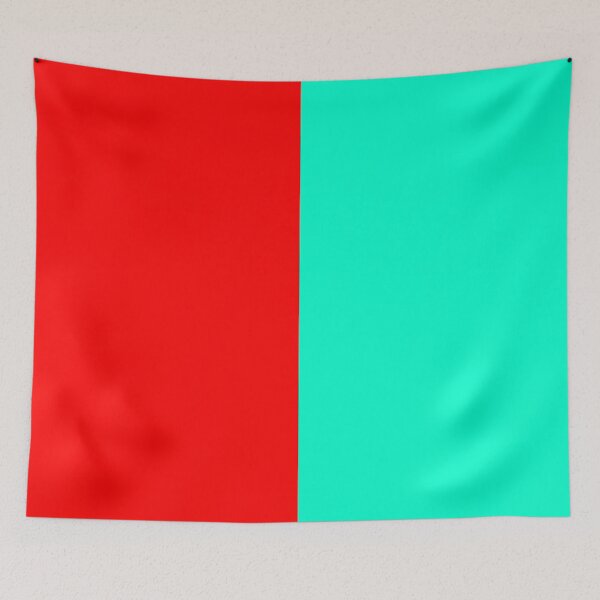 Item preview, Red Turquoise Two Tone Color Split designed and sold by PatternTitan.