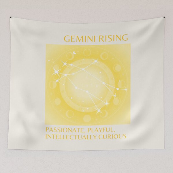Item preview, Gemini, Gemini Rising Sign, Gemini Zodiac, Yellow Aura Gradient designed and sold by Magic Love Art Print.