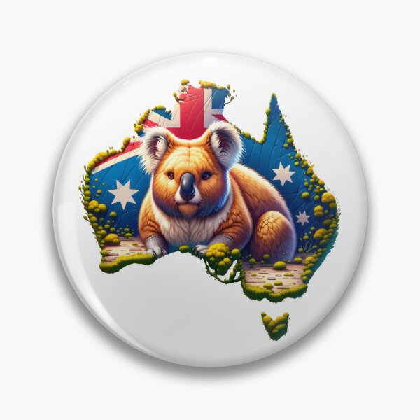 Item preview, Australia Koala Bear flag map designed and sold by NPStudio.