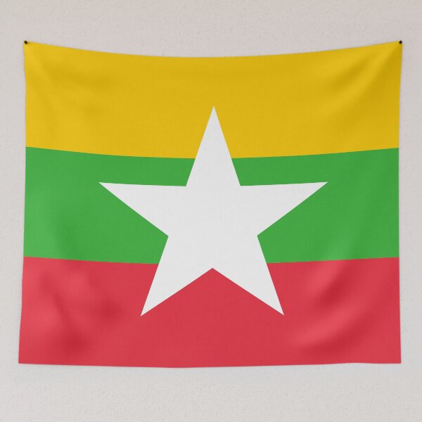 Item preview, Myanmar Flag designed and sold by Candie-Shop.