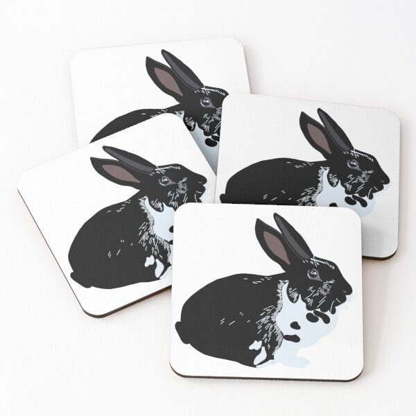 Item preview, Black and White Rabbit designed and sold by Meggie-moos.