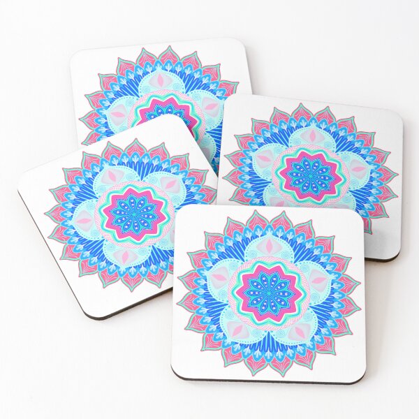 Item preview, Mandala blue pink designed and sold by CreaTwinkles.